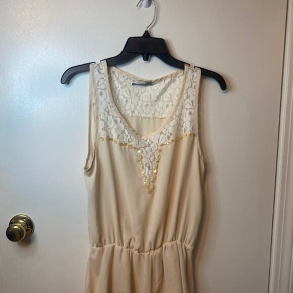 Fabiola Sleeveless cream tank top blouse - Picture 9 of 11